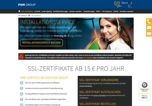 
                            6. PSW GROUP - SSL-Zertifikate ab 15 € pro Jahr in 10 Minuten - PSW.net