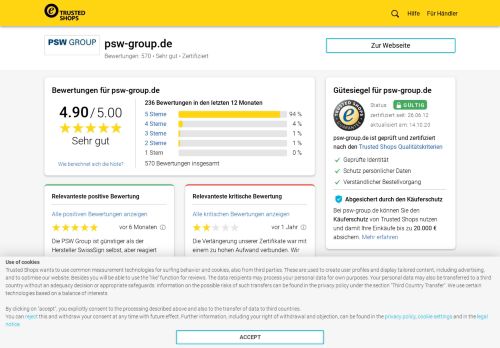 
                            10. psw-group.de Bewertungen & Erfahrungen | Trusted Shops
