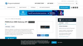 
                            10. PSWinCom SMS Gateway API | ProgrammableWeb