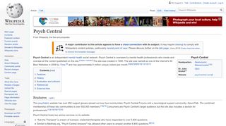 
                            5. Psych Central - Wikipedia