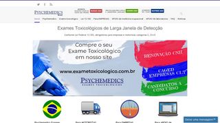 
                            1. Psychemedics Brasil: Exames Toxicológicos para Motoristas