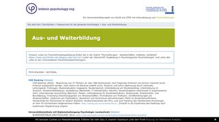 
                            11. PsychLinker - Verzeichnis Psychologie - Aus- und Weiterbildung