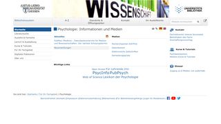 
                            12. Psychologie: Informationen und Medien — Bibliothekssystem