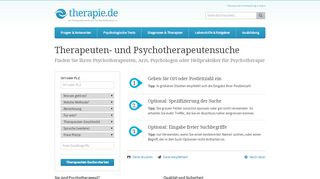 
                            3. Psychotherapeutensuche und Therapeutensuche | therapie.de