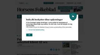 
                            9. Psykolog dømt for at have udnyttet klient til sex | 112 | hsfo.dk