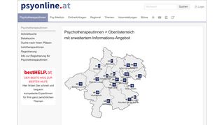 
                            12. PsyOnline: PsychotherapeutInnen in Österreich im Bundesland ...