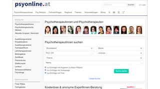 
                            3. PsyOnline.at - Österreichs größtes Internet-Portal für Psychotherapie