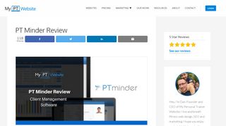 
                            5. PT Minder Review - My Personal Trainer Website