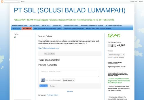 
                            3. PT SBL (SOLUSI BALAD LUMAMPAH) : Virtual Office