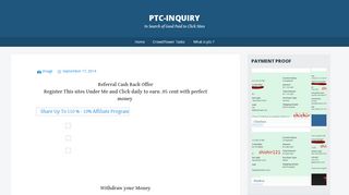 
                            8. Ptc-Inquiry | In Search of Good Paid to Click Sites