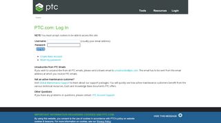 
                            5. PTC.com: Log In - PTC eSupport