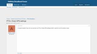 
                            11. PTCL Charji APN settings | Pakistan Broadband Forum
