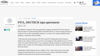 
                            13. PTCL, NDCTECH sign agreement | Business | thenews ...