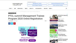 
                            7. PTCL summit Management Trainee Program 2018 Online ...