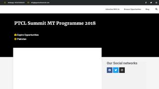 
                            10. PTCL Summit MT Programme 2018 - Opportunities Circle