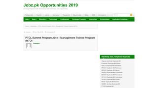 
                            11. PTCL Summit Program 2018 – Management Trainee ...