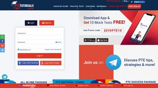 
                            1. PTE Login | Online PTE-A Practice Anytime & Anywhere - PTE Tutorials