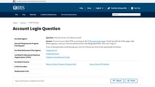 
                            12. PTIN Top FAQ 1 | Internal Revenue Service - IRS.gov