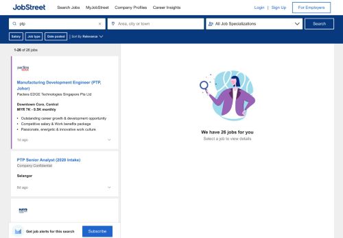 
                            10. Ptp Jobs in Malaysia, Job Vacancies | JobStreet.com.my