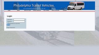 
                            12. PTV: Login Page - Philadelphia Transit Vehicles