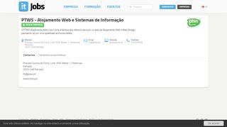 
                            4. PTWS - Alojamento Web e Sistemas de Informação - ITJobs