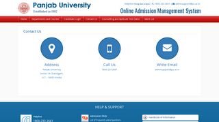 
                            3. PU Admission Portal - Panjab University Chandigarh - Admission