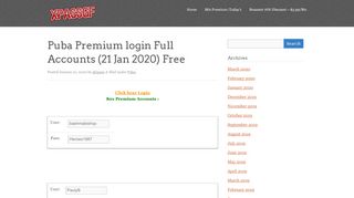 
                            10. Puba Premium login Full Accounts - xpassgf