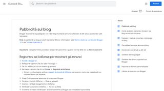 
                            1. Pubblicità sul blog - Guida di Blogger - Google Support