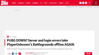 
                            10. PUBG DOWN? Server and login errors take PlayerUnknown's ...