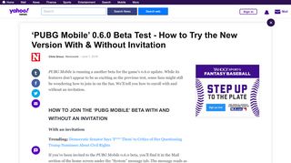 
                            10. 'PUBG Mobile' 0.6.0 Beta Test - How to Try the New Version With ...