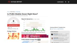 
                            10. PUBG Mobile Down? Service Status, Map, Problems History - Outage ...