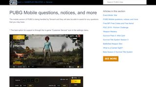 
                            12. PUBG Mobile questions, notices, and more – PUBG Support
