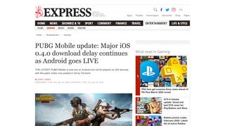 
                            11. PUBG Mobile update: Major iOS 0.4.0 download delay continues as ...