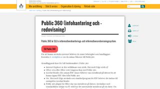 
                            2. Public 360 (infohantering och -redovisning) | Medarbetarwebben