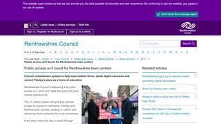 
                            13. Public access wi-fi boost for Renfrewshire town centres - ...