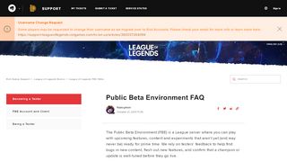 
                            10. Public Beta Environment FAQ – Riot Games Support