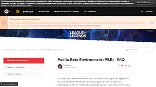
                            3. Public Beta Environment (PBE) - FAQ – Support Riot Games