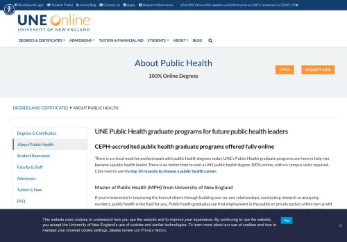 
                            9. Public Health Graduate Programs | UNE Online College of Graduate ...