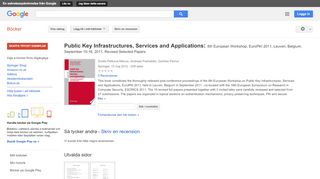 
                            12. Public Key Infrastructures, Services and Applications: 8th European ...