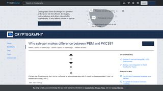 
                            1. public key - Why ssh-gen makes difference between PEM and PKCS8 ...