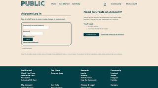 
                            1. Public Mobile - Account Log In