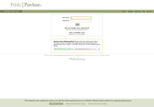 
                            12. Public Purchase: Login