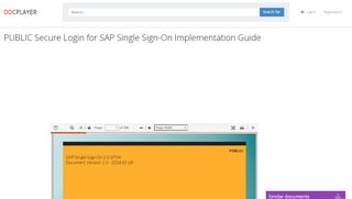 
                            9. PUBLIC Secure Login for SAP Single Sign-On Implementation Guide ...