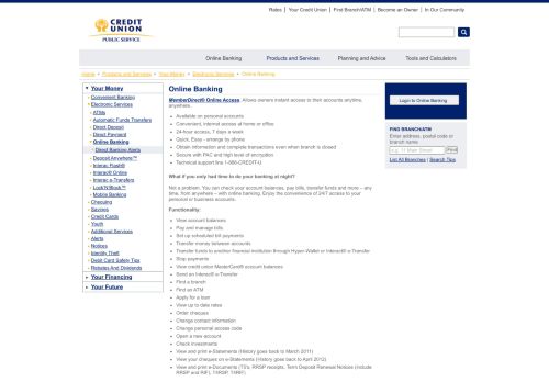 
                            5. Public Service Credit Union - Online Banking - Pscu.ca
