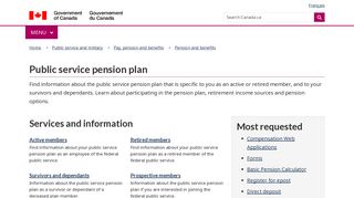 
                            4. Public service pension plan - Canada.ca