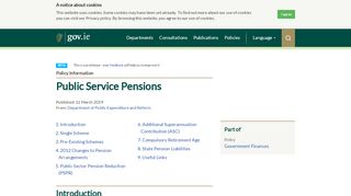 
                            7. – Public Service Pensions