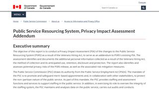 
                            4. Public Service Resourcing System, Privacy Impact Assessment ...