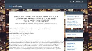 
                            11. Public Statement on the U.S. Proposal for a Limitations and ...