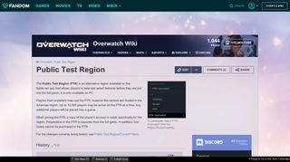 
                            12. Public Test Region | Overwatch Wiki | FANDOM powered by Wikia