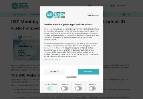 
                            10. Public Transport Card - International Student Identity Card